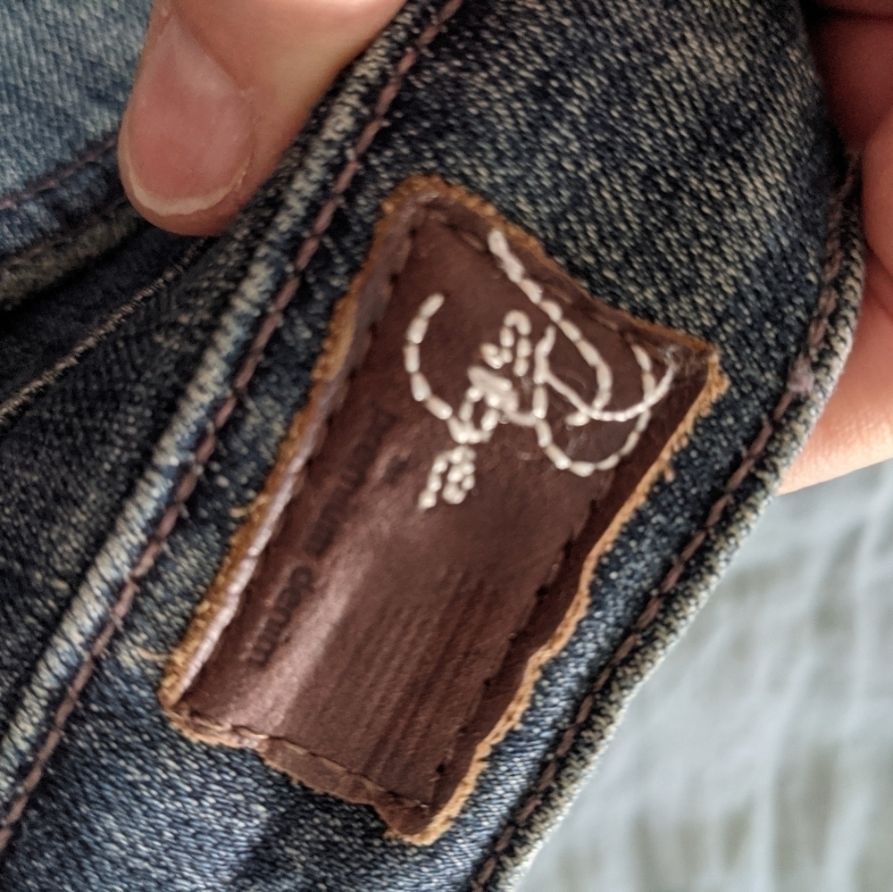 PAIGE Jeans Embroidered Pockets Benedict Canyon Straight Leg 26 - Picture 10 of 12